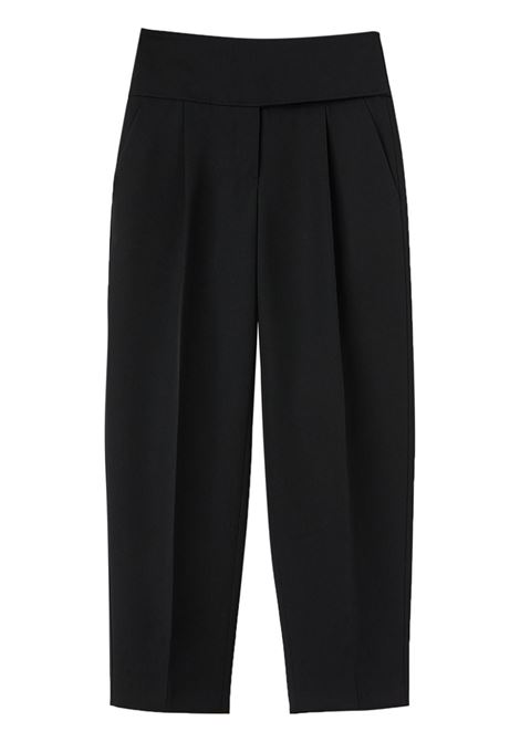 Black high-waist cropped trousers - women JIL SANDER | J52KA0008J40002001